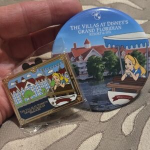 Disney DVC Grand Floridian Resort Pin and Button Set